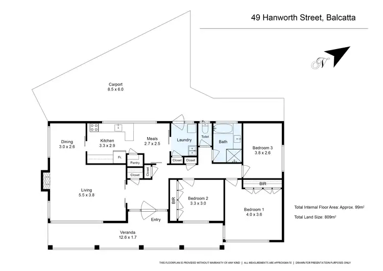 Floorplan of Homely house listing, 49 Hanworth Street, Balcatta WA 6021