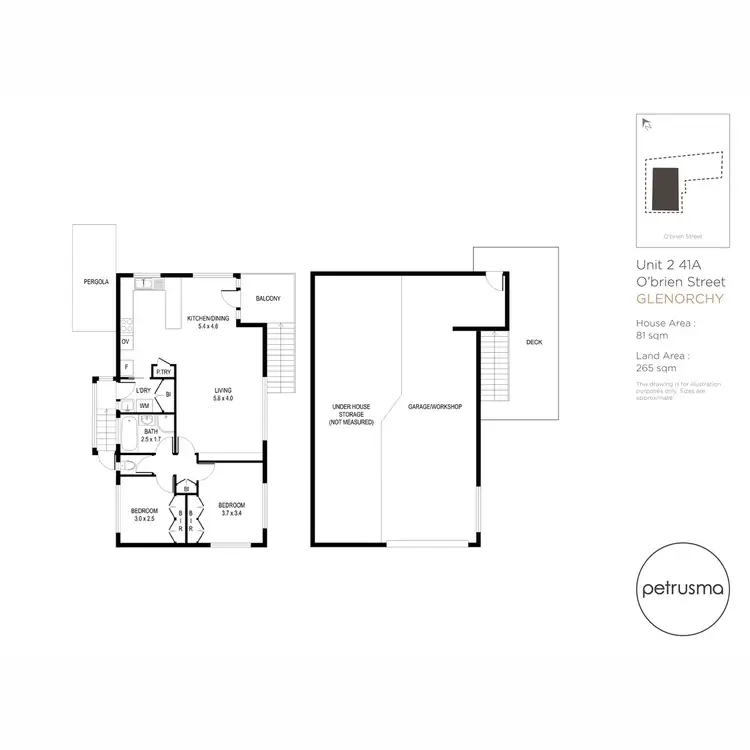 Floorplan of Homely villa listing, 2/41A O'Brien Street, Glenorchy TAS 7010