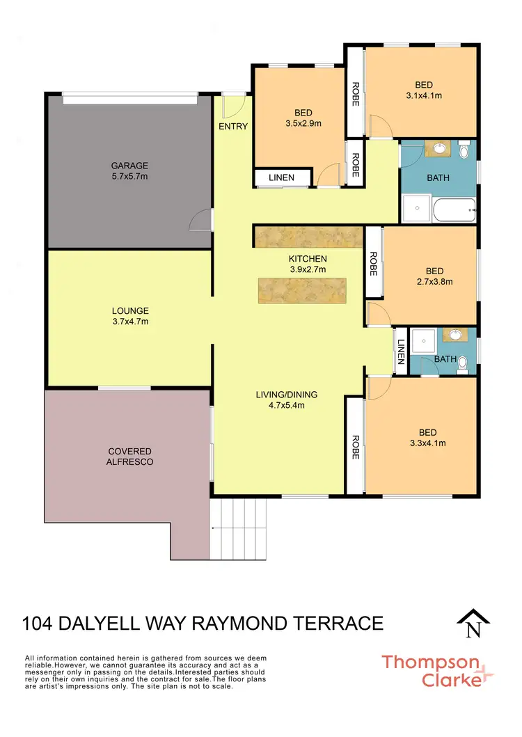 Floorplan of Homely house listing, 104 Dalyell Way, Raymond Terrace NSW 2324
