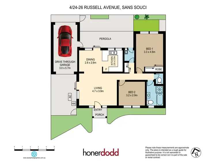 Floorplan of Homely villa listing, 4/24-26 Russell Avenue, Sans Souci NSW 2219