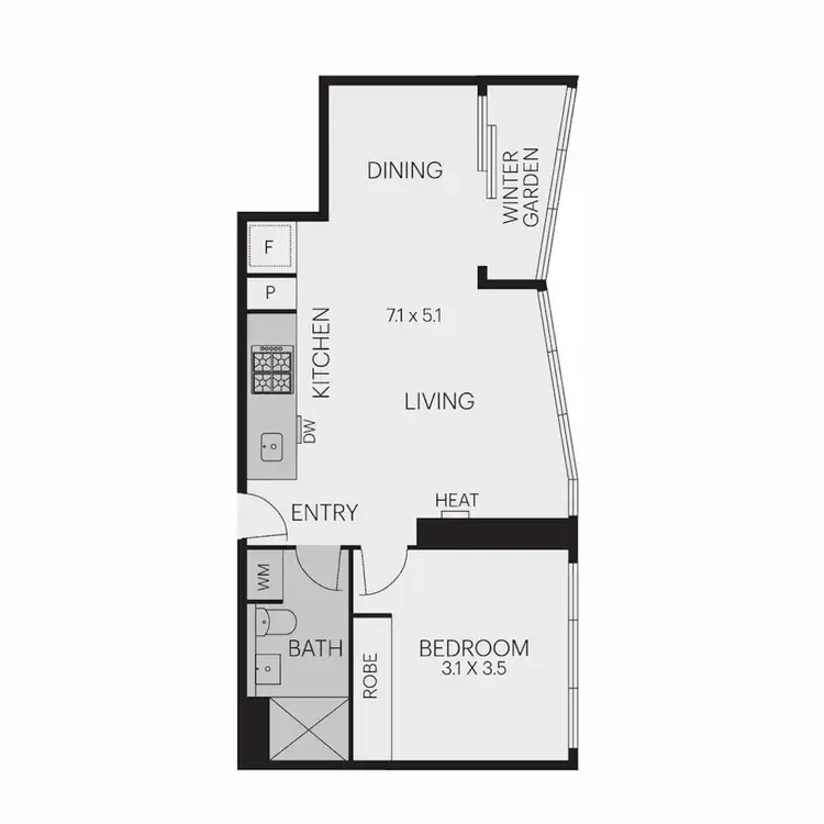 Floorplan of Homely apartment listing, 2309/60 A'Beckett Street, Melbourne VIC 3000