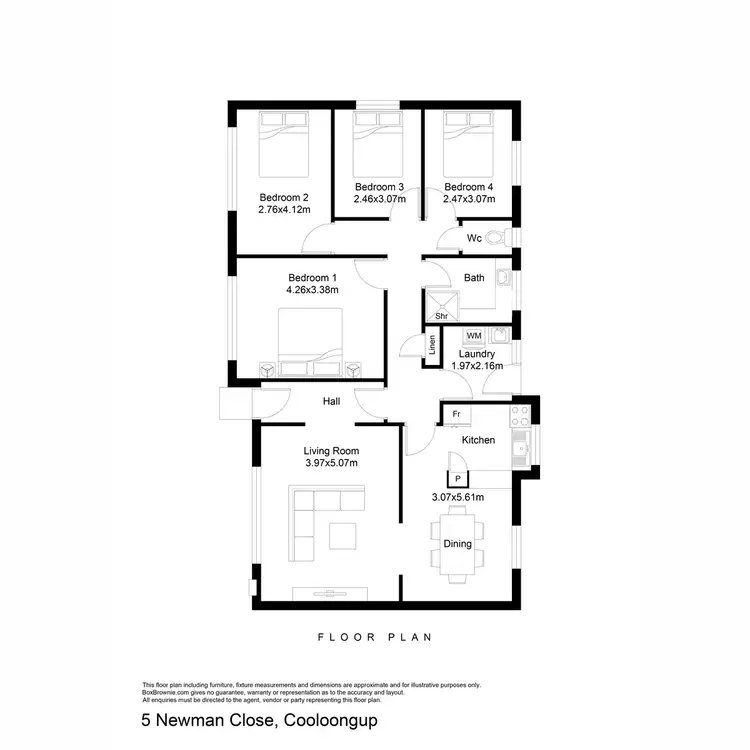 Floorplan of Homely house listing, 5 Newman Close, Cooloongup WA 6168