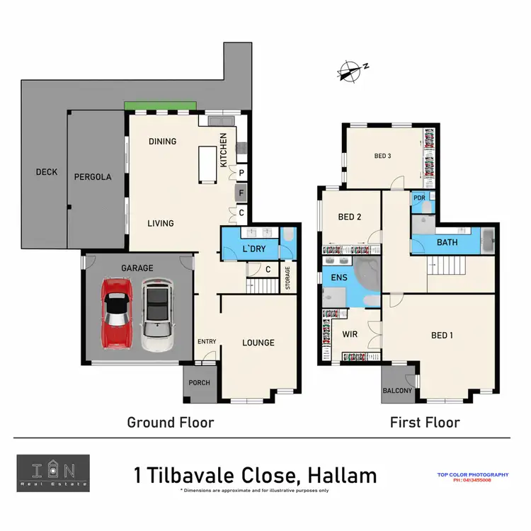 Floorplan of Homely townhouse listing, 1 Tilbavale Close, Hallam VIC 3803