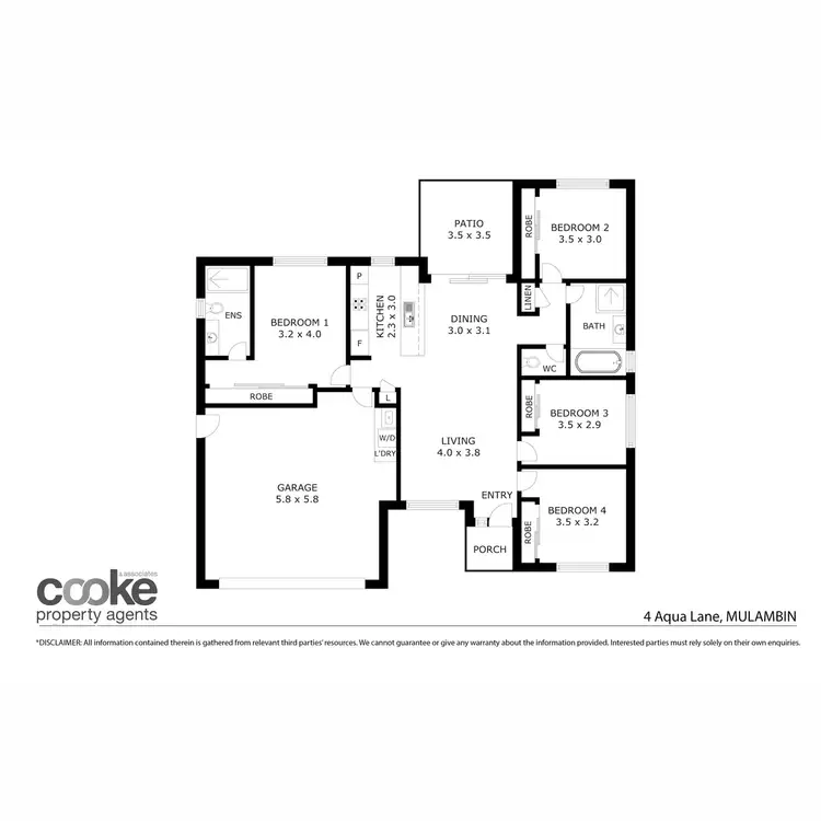 Floorplan of Homely house listing, 4 Aqua Lane, Mulambin QLD 4703