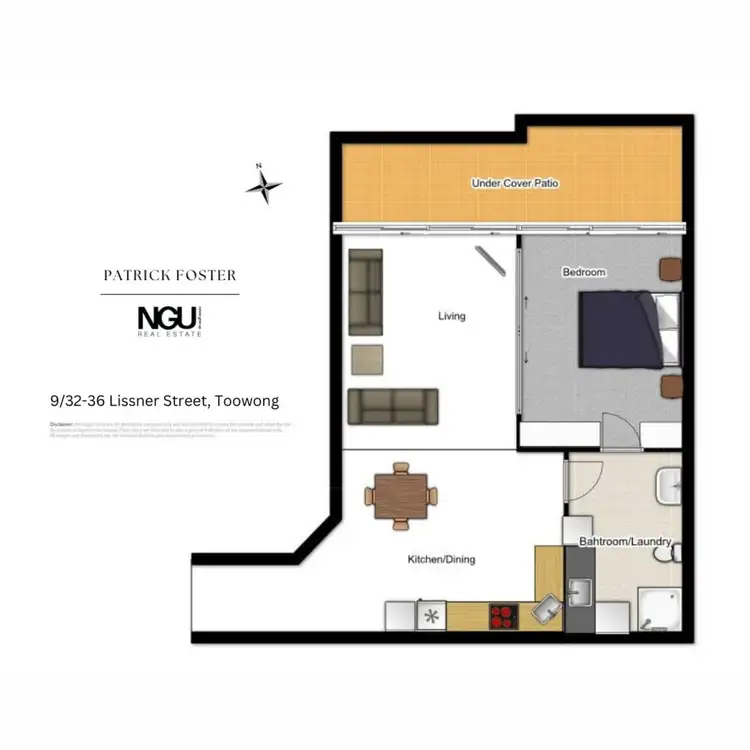 Floorplan of Homely unit listing, 9/32-36 Lissner Street, Toowong QLD 4066