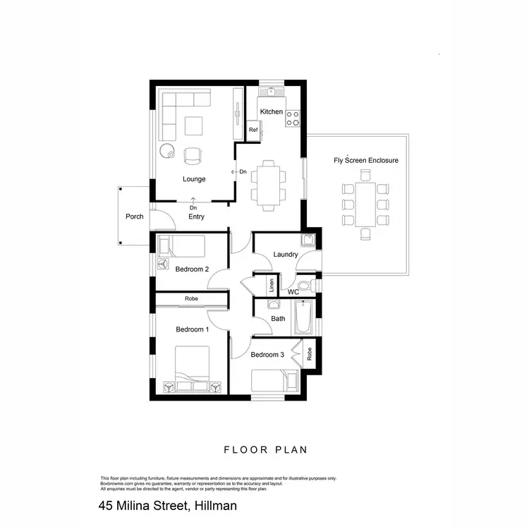 Floorplan of Homely house listing, 45 Milina Street, Hillman WA 6168