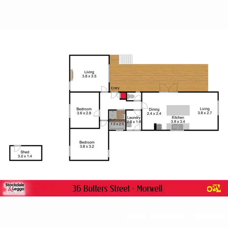 Floorplan of Homely house listing, 36 Butters Street, Morwell VIC 3840