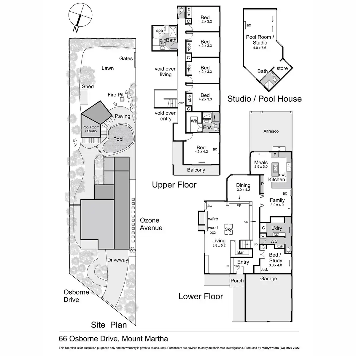 Floorplan of Homely house listing, 66 Osborne Drive, Mount Martha VIC 3934