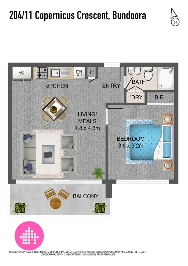 Floorplan of Homely apartment listing, 204/11 Copernicus Crescent, Bundoora VIC 3083