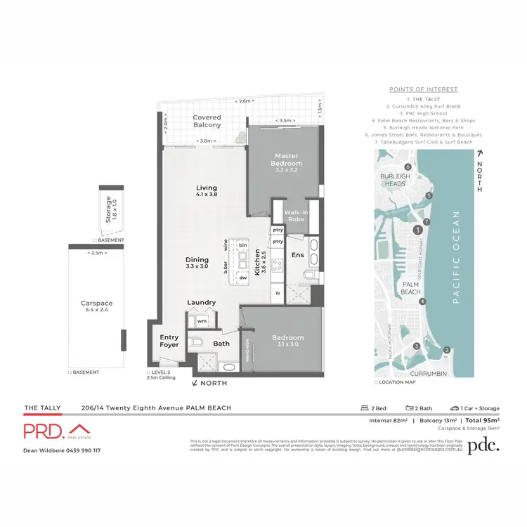 Floorplan of Homely apartment listing, 206/14 Twenty Eighth Avenue, Palm Beach QLD 4221