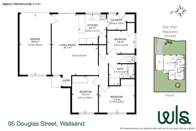 Floorplan of Homely house listing, 95 Douglas Street, Wallsend NSW 2287