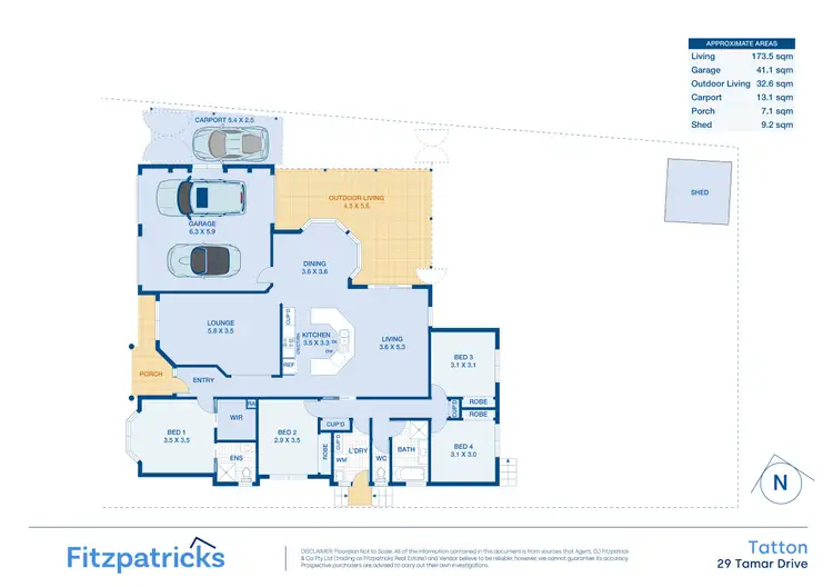 Floorplan of Homely house listing, 29 Tamar Drive, Tatton NSW 2650