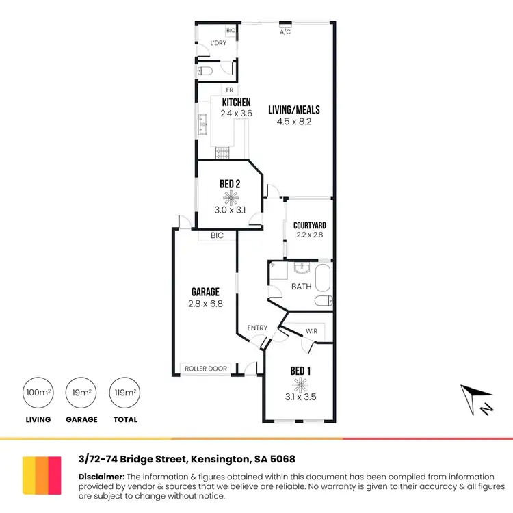 Floorplan of Homely house listing, 3/72-74 Bridge Street, Kensington SA 5068