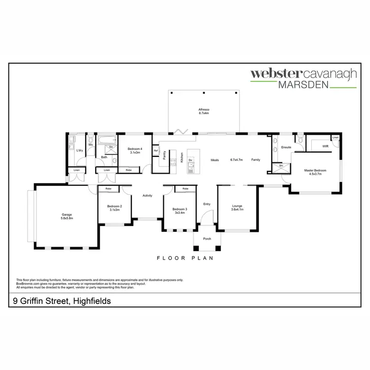 Floorplan of Homely house listing, 9 Griffin Street, Highfields QLD 4352