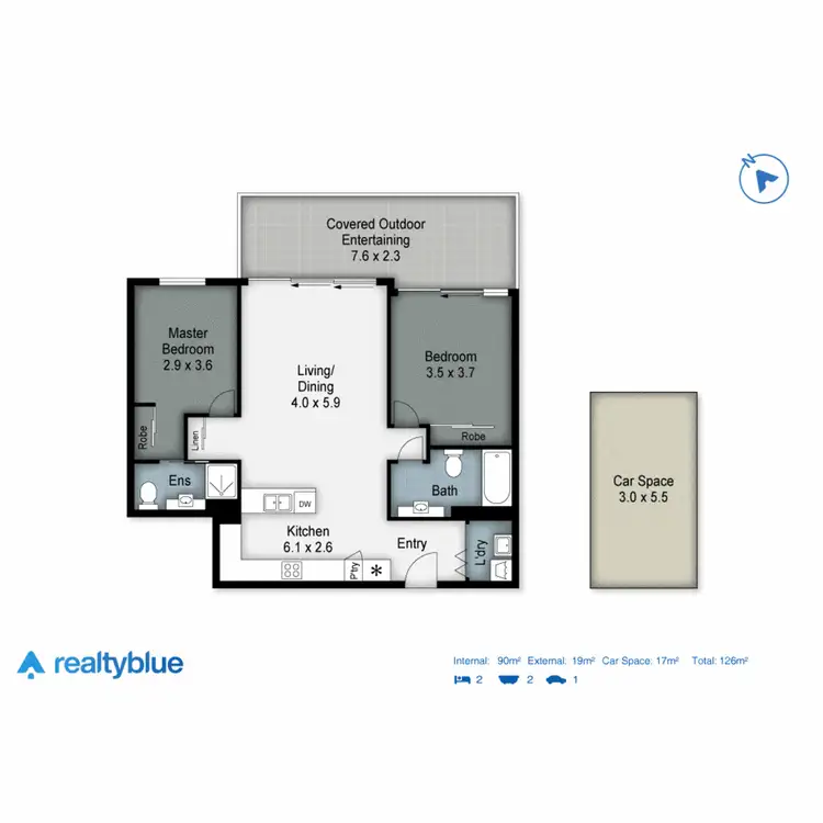 Floorplan of Homely apartment listing, 4302/12-14 Executive Drive, Burleigh Waters QLD 4220