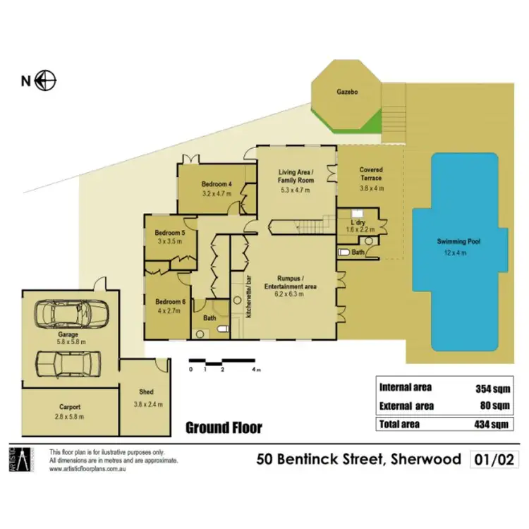 Floorplan of Homely house listing, 50 Bentinck Street, Sherwood QLD 4075