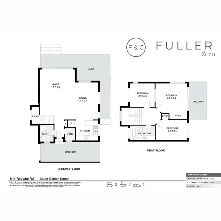 Floorplan of Homely townhouse listing, 4/14 Redgate Road, South Golden Beach NSW 2483