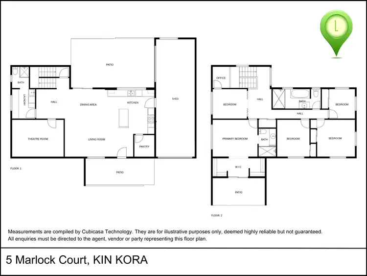 Floorplan of Homely house listing, 5 Marlock Court, Kin Kora QLD 4680