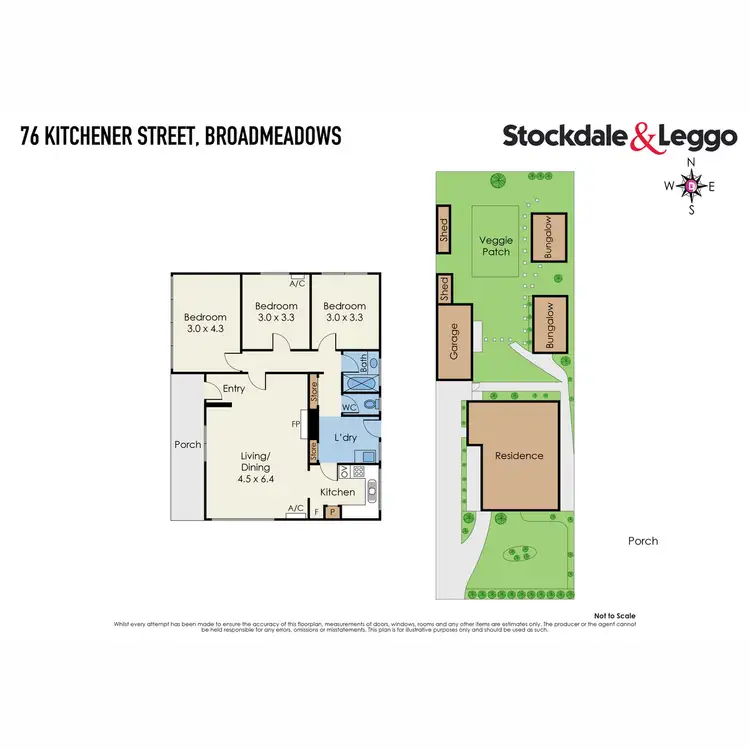 Floorplan of Homely house listing, 76 Kitchener Street, Broadmeadows VIC 3047