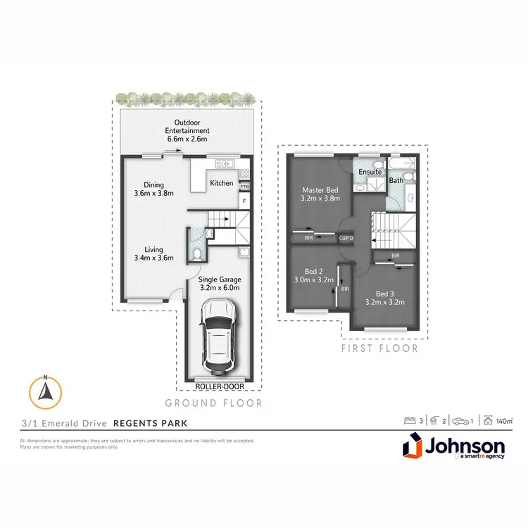 Floorplan of Homely townhouse listing, 3/1-9 Emerald Drive, Regents Park QLD 4118