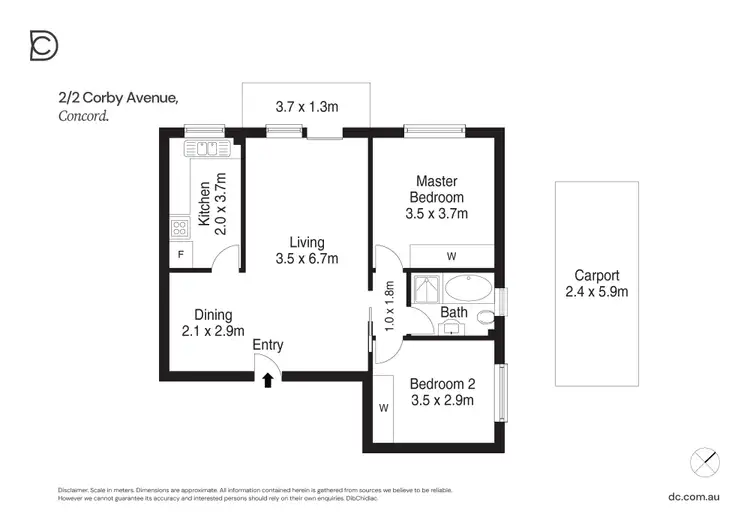 Floorplan of Homely apartment listing, 2/2 Corby Avenue, Concord NSW 2137