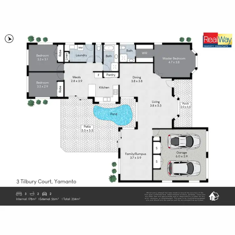 Floorplan of Homely house listing, 3 Tilbury Court, Yamanto QLD 4305