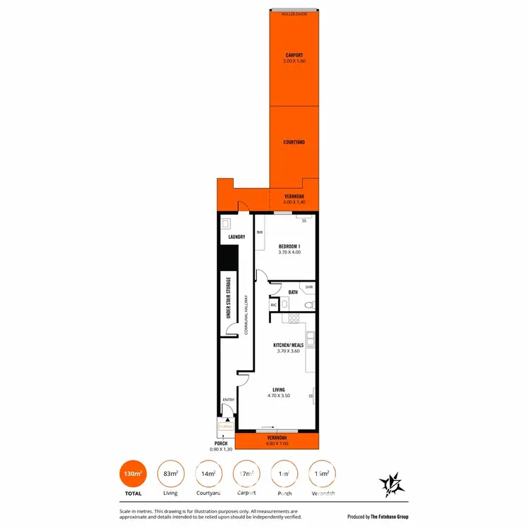 Floorplan of Homely unit listing, 1/240 Newton Boulevard, Munno Para SA 5115