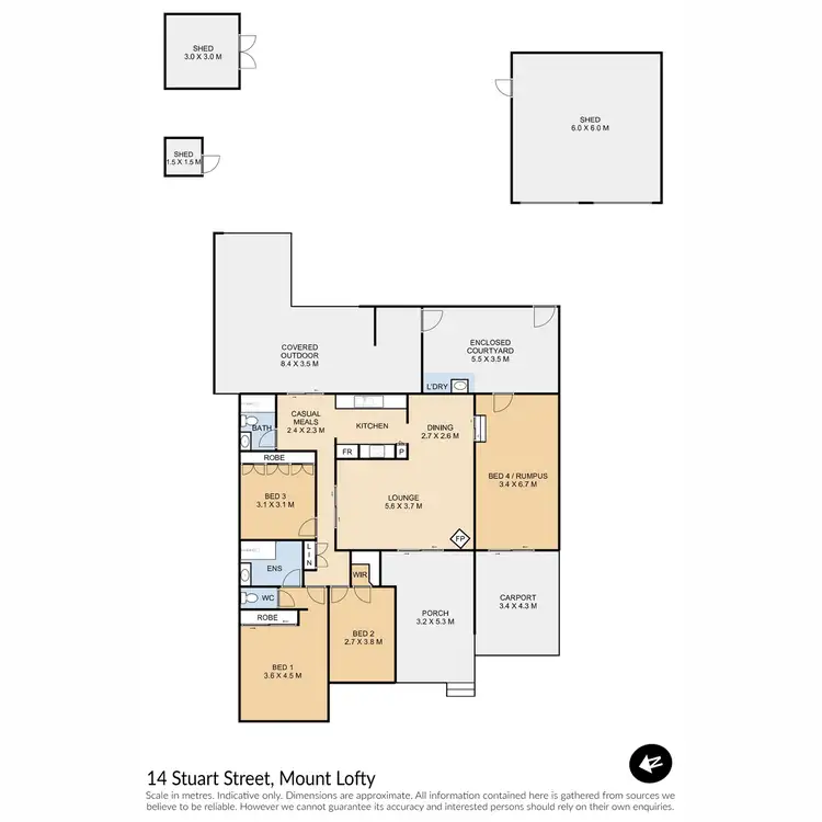 Floorplan of Homely house listing, 14 Stuart Street, Mount Lofty QLD 4350
