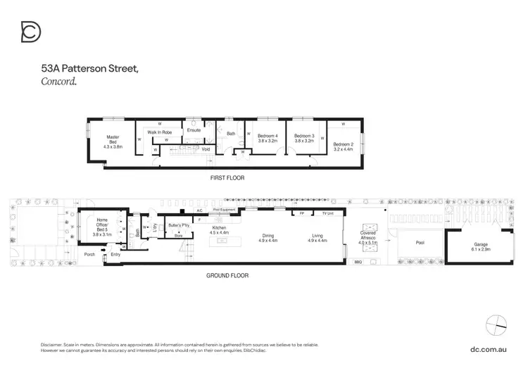 Floorplan of Homely semi-detached listing, 53A Patterson Street, Concord NSW 2137