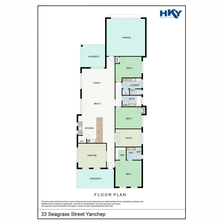 Floorplan of Homely house listing, 33 Seagrass Street, Yanchep WA 6035