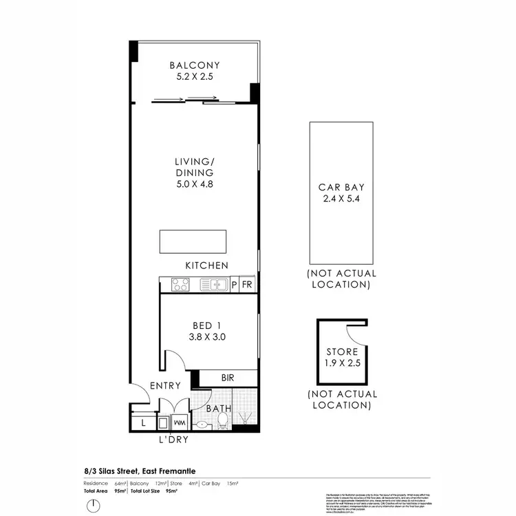 Floorplan of Homely apartment listing, 8/3 Silas Street, East Fremantle WA 6158