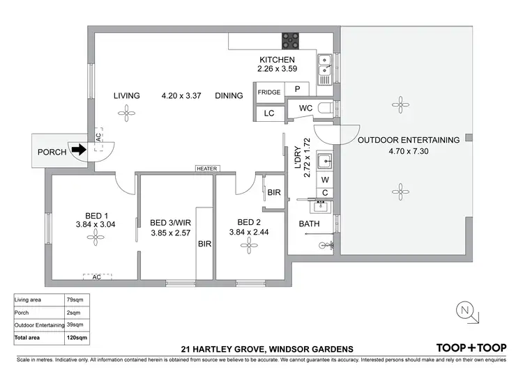 Floorplan of Homely house listing, 21 Hartley Grove, Windsor Gardens SA 5087