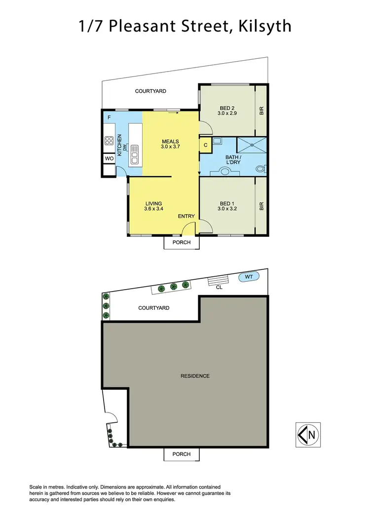Floorplan of Homely unit listing, 1/7 Pleasant Street, Kilsyth VIC 3137