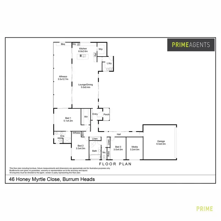 Floorplan of Homely house listing, 46 Honey Myrtle Close, Burrum Heads QLD 4659
