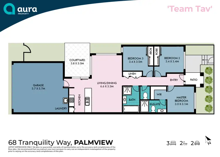 Floorplan of Homely house listing, 68 Tranquility Way, Palmview QLD 4553