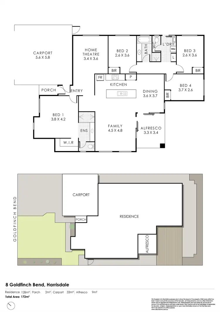 Floorplan of Homely house listing, 8 Goldfinch Bend, Harrisdale WA 6112