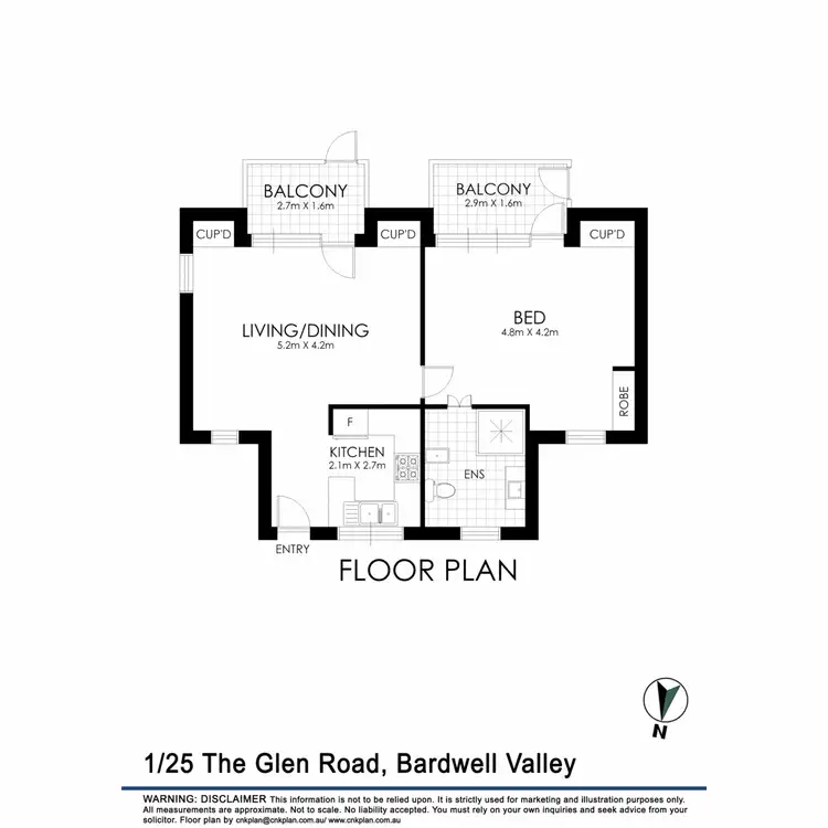 Floorplan of Homely villa listing, 1/25 The Glen Road, Bardwell Valley NSW 2207