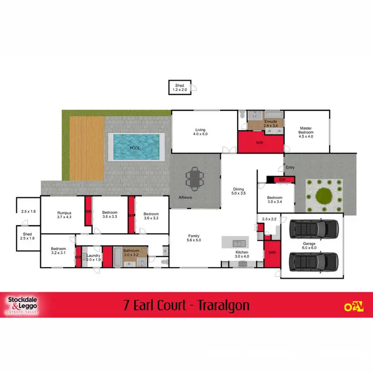 Floorplan of Homely house listing, 7 Earl Court, Traralgon VIC 3844