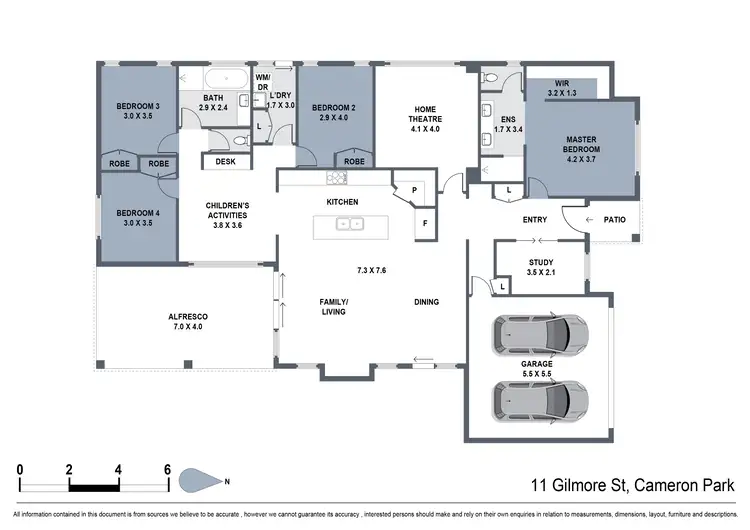 Floorplan of Homely house listing, 11 Gilmore Street, Cameron Park NSW 2285