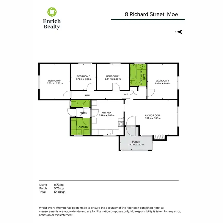 Floorplan of Homely house listing, 8 Richard Street, Moe VIC 3825