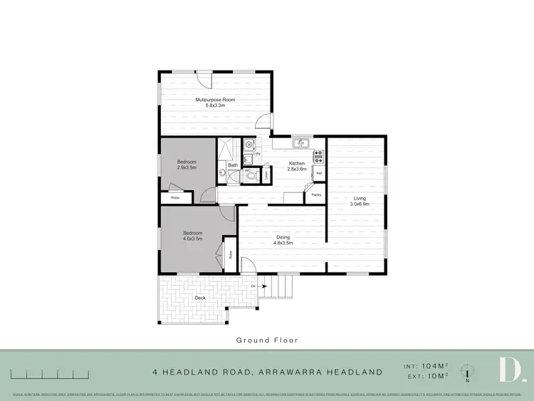 Floorplan of Homely house listing, 4 Headland Road, Arrawarra Headland NSW 2456