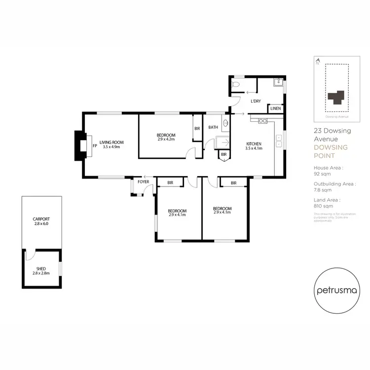 Floorplan of Homely house listing, 23 Dowsing Avenue, Dowsing Point TAS 7010