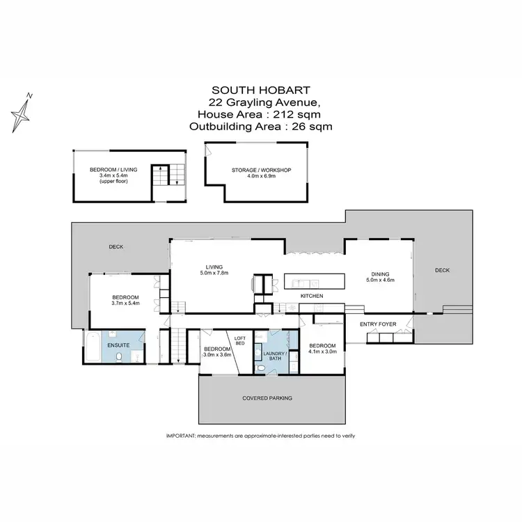 Floorplan of Homely house listing, 22 Grayling Avenue, South Hobart TAS 7004