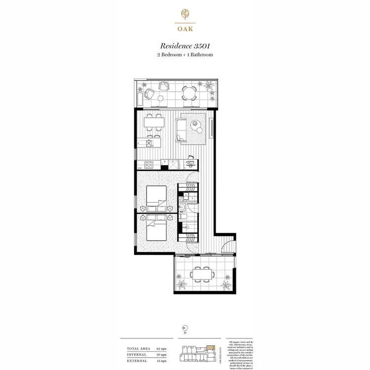 Floorplan of Homely apartment listing, 501/5 Olive York Way, Brunswick West VIC 3055
