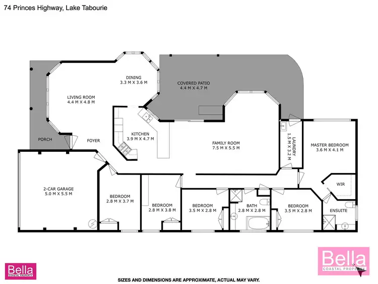 Floorplan of Homely house listing, 74 Princes Highway, Lake Tabourie NSW 2539