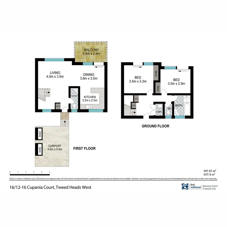 Floorplan of Homely apartment listing, 16/12-16 Cupania Court, Tweed Heads West NSW 2485