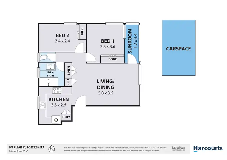 Floorplan of Homely unit listing, 9/3 Allan Street, Port Kembla NSW 2505