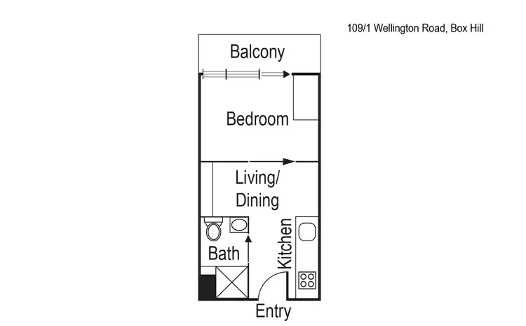 Floorplan of Homely apartment listing, 109/1 Wellington Road, Box Hill VIC 3128