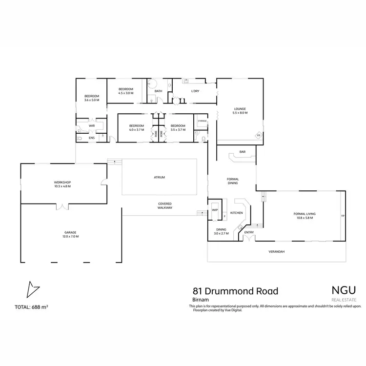 Floorplan of Homely rural property listing, 81 Drummond Road, Birnam QLD 4352