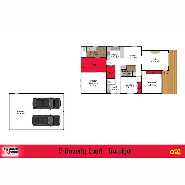 Floorplan of Homely house listing, 5 Doherty Court, Traralgon VIC 3844